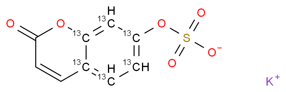 7-Hydroxy Coumarin-13C6 Sulfate Potassium Salt_分子结构_CAS_)