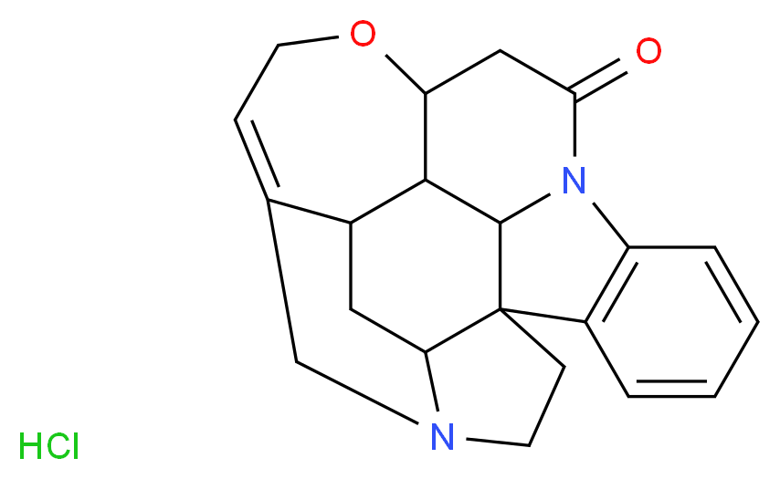 12-oxa-8,17-diazaheptacyclo[15.5.2.0^{1,18}.0^{2,7}.0^{8,22}.0^{11,21}.0^{15,20}]tetracosa-2(7),3,5,14-tetraen-9-one hydrochloride_分子结构_CAS_1421-86-9