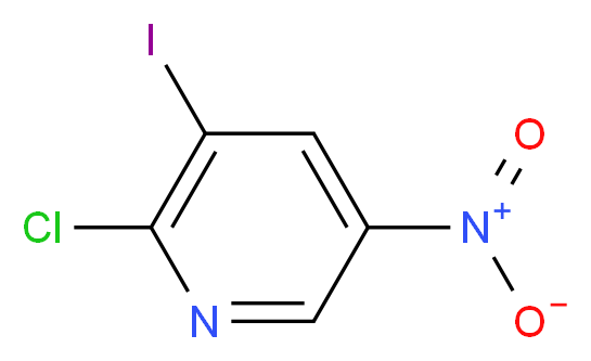 2-chloro-3-iodo-5-nitropyridine_分子结构_CAS_25391-60-0