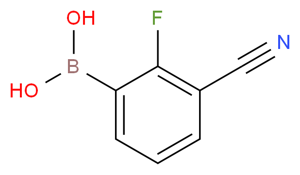 2-Fluoro-3-cyanophenylboronic acid_分子结构_CAS_)