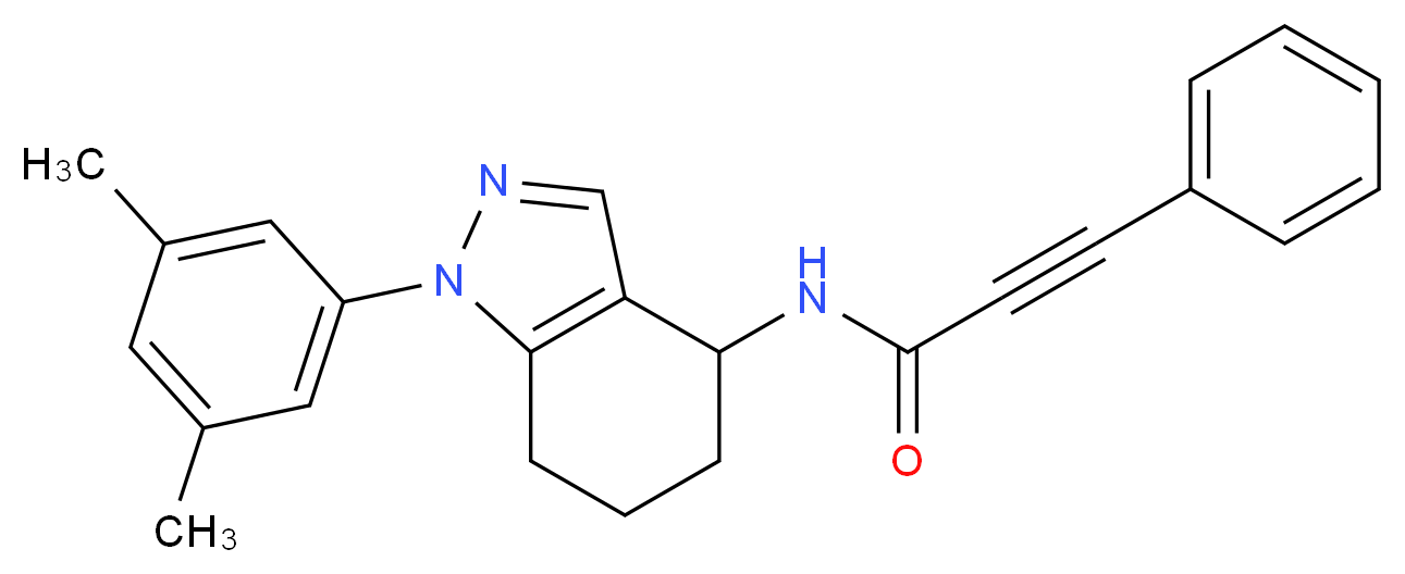 N-[1-(3,5-dimethylphenyl)-4,5,6,7-tetrahydro-1H-indazol-4-yl]-3-phenyl-2-propynamide_分子结构_CAS_)