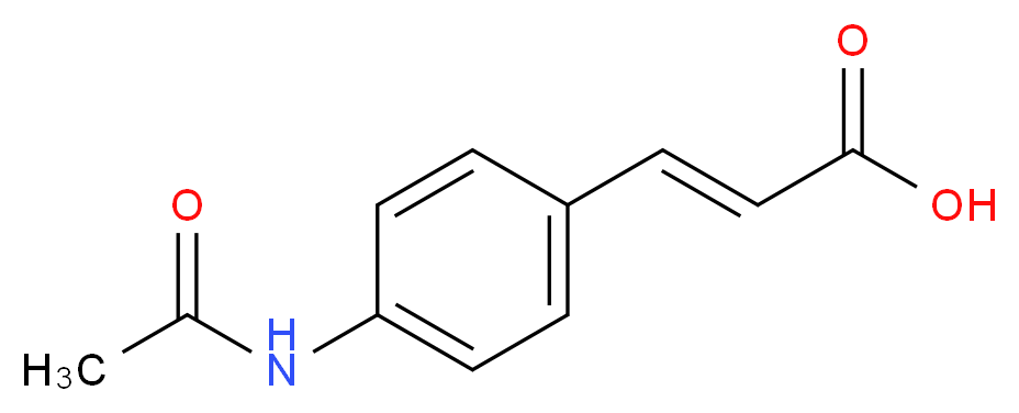 3-[4-(Acetylamino)phenyl]acrylic acid_分子结构_CAS_7152-04-7)