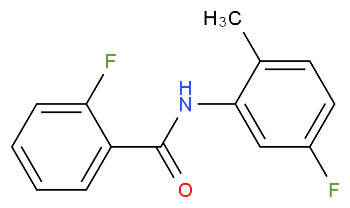 2-fluoro-N-(5-fluoro-2-methylphenyl)benzamide_分子结构_CAS_710310-20-6
