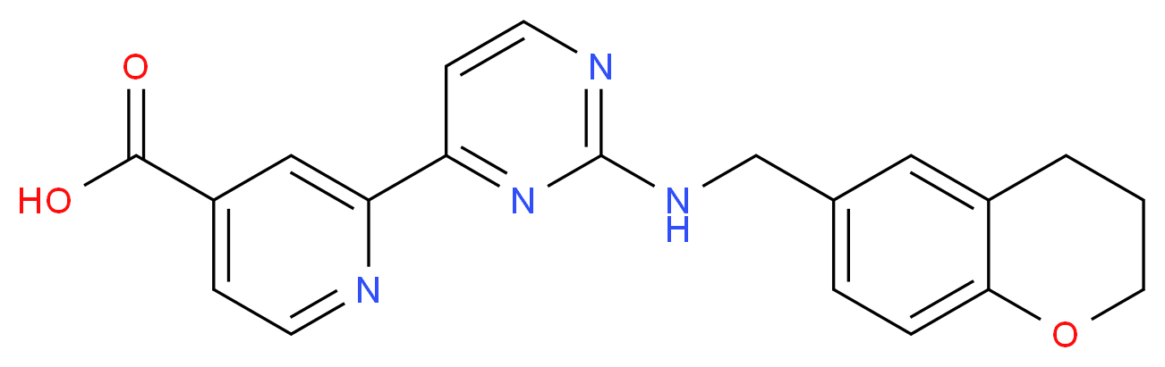 2-{2-[(3,4-dihydro-2H-chromen-6-ylmethyl)amino]pyrimidin-4-yl}isonicotinic acid_分子结构_CAS_)