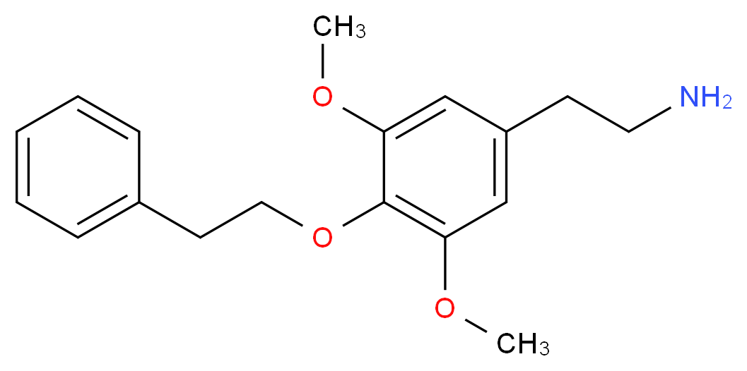 2-[3,5-dimethoxy-4-(2-phenylethoxy)phenyl]ethan-1-amine_分子结构_CAS_207740-42-9