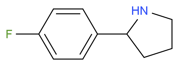 2-(4-Fluorophenyl)pyrrolidine_分子结构_CAS_72216-06-9)