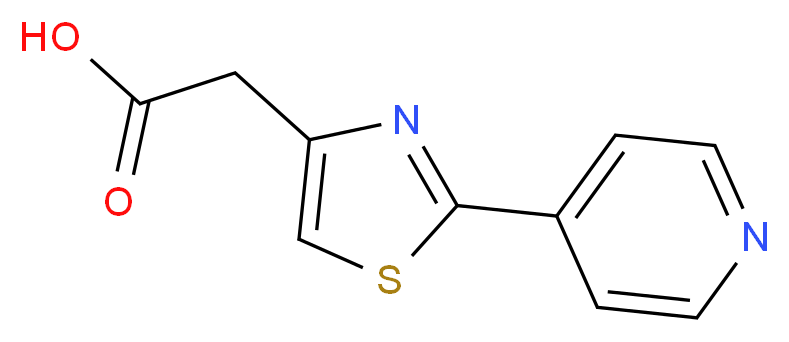 2-(2-(pyridin-4-yl)thiazol-4-yl)acetic acid_分子结构_CAS_)