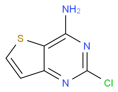 2-chlorothieno[3,2-d]pyrimidin-4-amine_分子结构_CAS_16234-40-5