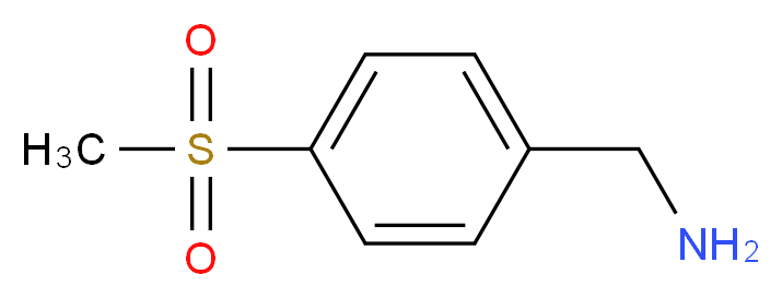 (4-methanesulfonylphenyl)methanamine_分子结构_CAS_)
