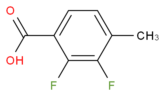 2,3-二氟-4-甲基苯甲酸_分子结构_CAS_261763-37-5)