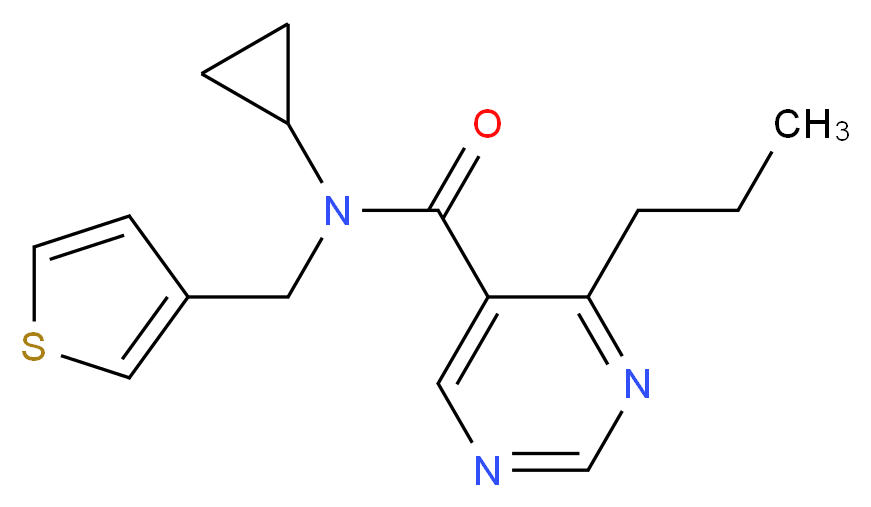 N-cyclopropyl-4-propyl-N-(3-thienylmethyl)pyrimidine-5-carboxamide_分子结构_CAS_)