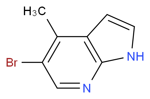 5-bromo-4-methyl-1H-pyrrolo[2,3-b]pyridine_分子结构_CAS_1150617-52-9