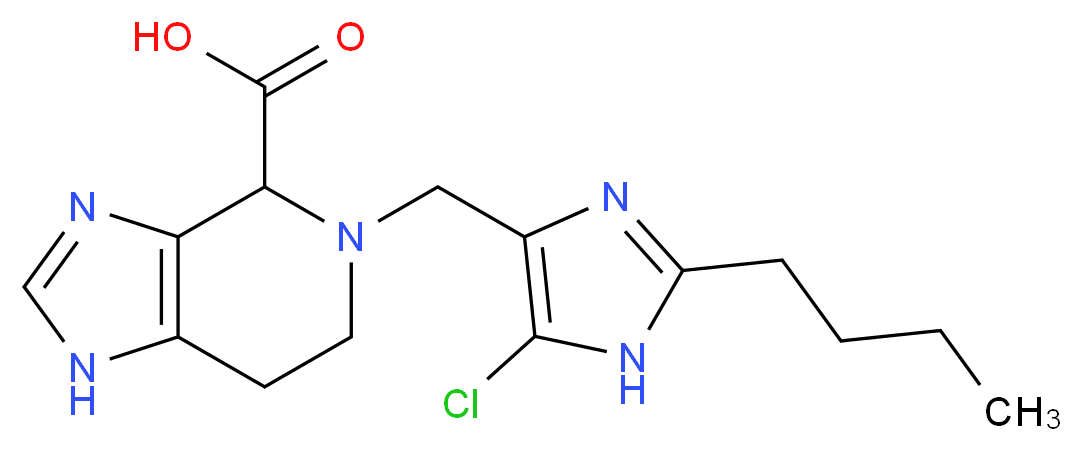 5-[(2-butyl-5-chloro-1H-imidazol-4-yl)methyl]-4,5,6,7-tetrahydro-1H-imidazo[4,5-c]pyridine-4-carboxylic acid_分子结构_CAS_)