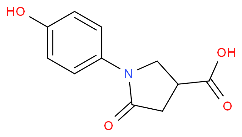 1-(4-Hydroxy-phenyl)-5-oxo-pyrrolidine-3-carboxylic acid_分子结构_CAS_39629-88-4)