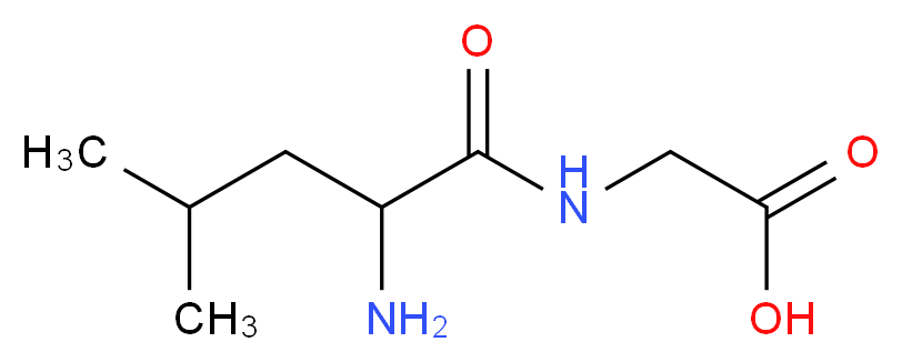 2-(2-amino-4-methylpentanamido)acetic acid_分子结构_CAS_686-50-0