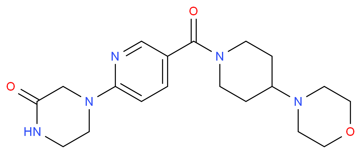 4-{5-[(4-morpholin-4-ylpiperidin-1-yl)carbonyl]pyridin-2-yl}piperazin-2-one_分子结构_CAS_)