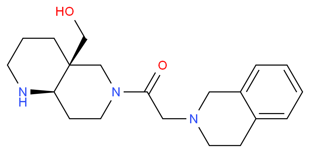 [(4aS*,8aR*)-6-(3,4-dihydro-2(1H)-isoquinolinylacetyl)octahydro-1,6-naphthyridin-4a(2H)-yl]methanol_分子结构_CAS_)