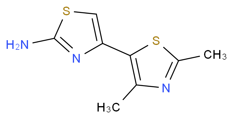 4-(dimethyl-1,3-thiazol-5-yl)-1,3-thiazol-2-amine_分子结构_CAS_435341-84-7