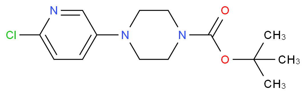 tert-Butyl 4-(6-chloropyridin-3-yl)piperazine-1-carboxylate_分子结构_CAS_633283-53-1)