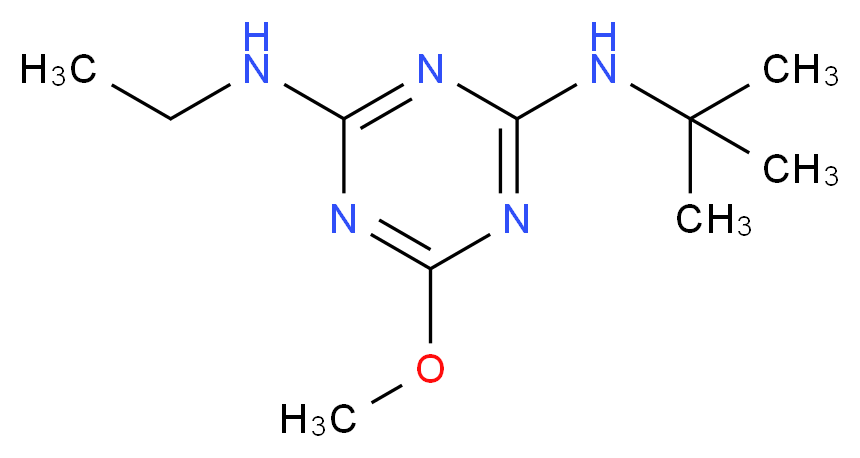 2-N-tert-butyl-4-N-ethyl-6-methoxy-1,3,5-triazine-2,4-diamine_分子结构_CAS_33693-04-8