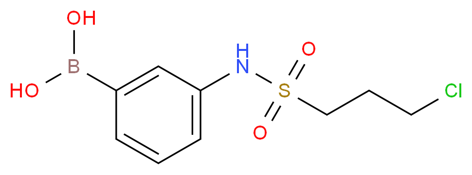 3-(3-氯丙基磺酰氨基)苯硼酸_分子结构_CAS_913835-50-4)