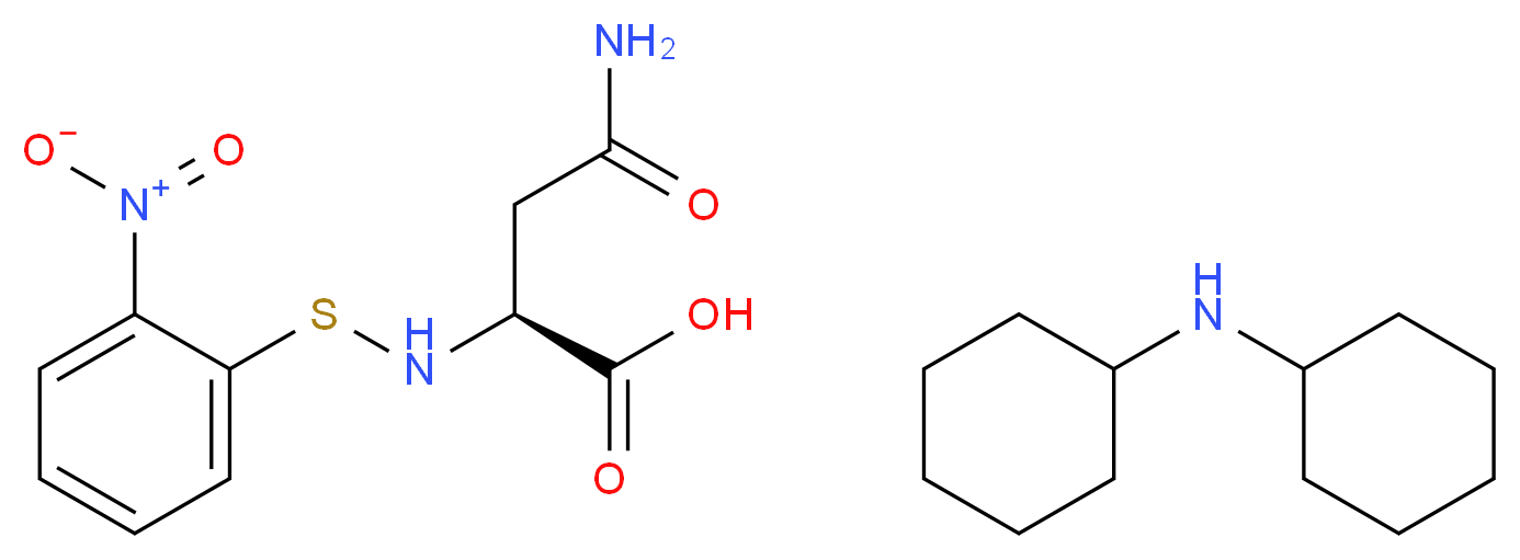 (2S)-3-carbamoyl-2-{[(2-nitrophenyl)sulfanyl]amino}propanoic acid; N-cyclohexylcyclohexanamine_分子结构_CAS_7675-59-4