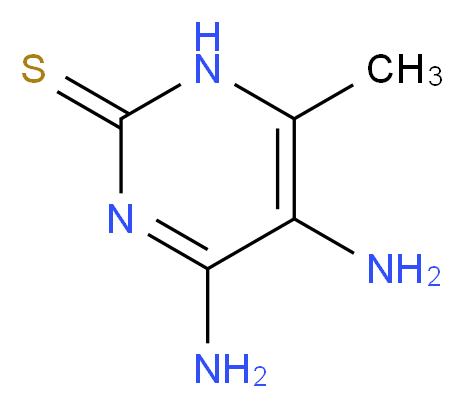 4,5-diamino-6-methyl-1,2-dihydropyrimidine-2-thione_分子结构_CAS_6305-99-3