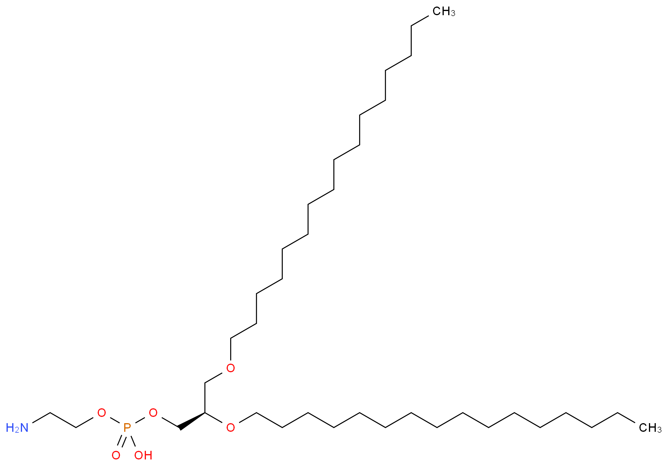 (2-aminoethoxy)[(2R)-2,3-bis(hexadecyloxy)propoxy]phosphinic acid_分子结构_CAS_61423-61-8