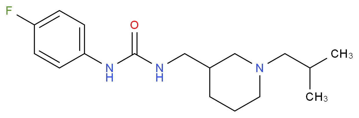N-(4-fluorophenyl)-N'-[(1-isobutylpiperidin-3-yl)methyl]urea_分子结构_CAS_)