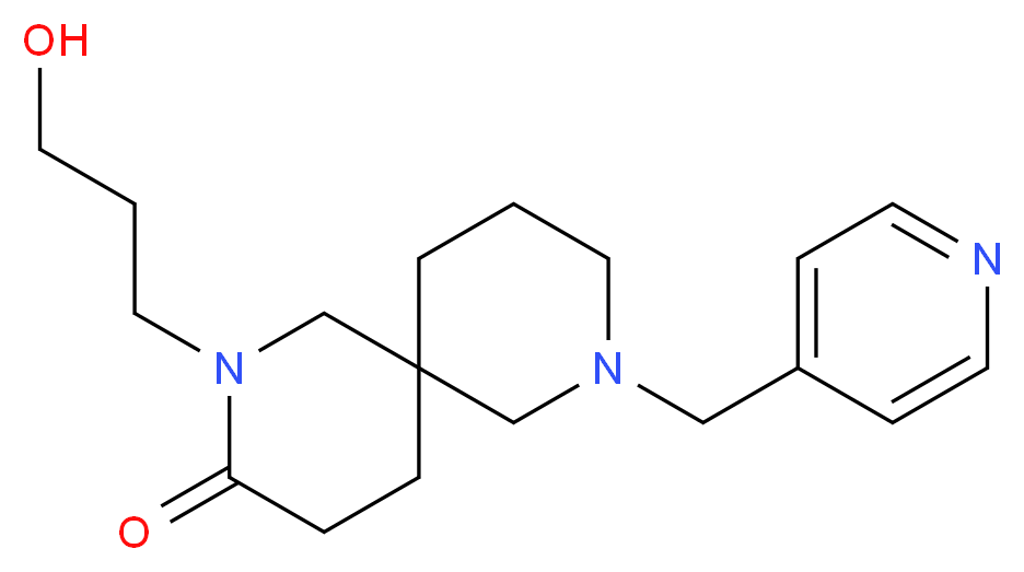 2-(3-hydroxypropyl)-8-(4-pyridinylmethyl)-2,8-diazaspiro[5.5]undecan-3-one_分子结构_CAS_)