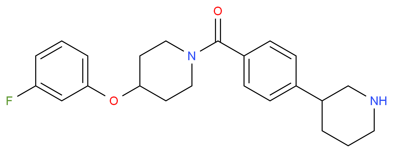 4-(3-fluorophenoxy)-1-(4-piperidin-3-ylbenzoyl)piperidine_分子结构_CAS_)