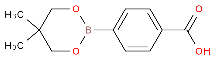 4-(5,5-Dimethyl-1,3,2-dioxaborinan-2-yl)benzoic acid_分子结构_CAS_62729-39-9)