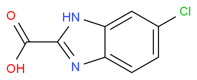 6-chloro-1H-1,3-benzodiazole-2-carboxylic acid_分子结构_CAS_39811-14-8