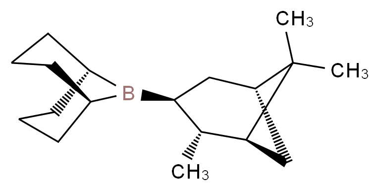 (1s,5s)-9-[(1S,2R,3S,5S)-2,6,6-trimethylbicyclo[3.1.1]heptan-3-yl]-9-borabicyclo[3.3.1]nonane_分子结构_CAS_42371-63-1