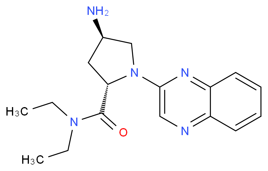 (4R)-4-amino-N,N-diethyl-1-quinoxalin-2-yl-L-prolinamide_分子结构_CAS_)