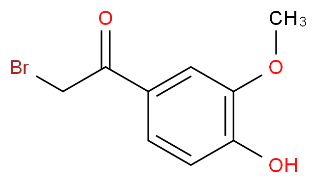 2-bromo-1-(4-hydroxy-3-methoxyphenyl)ethan-1-one_分子结构_CAS_69638-06-8