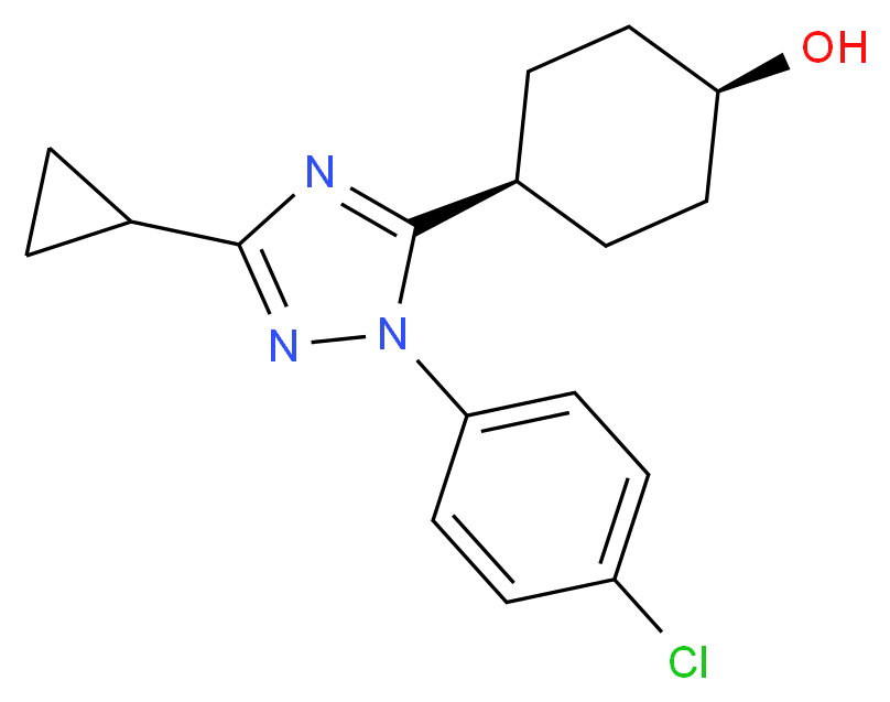 cis-4-[1-(4-chlorophenyl)-3-cyclopropyl-1H-1,2,4-triazol-5-yl]cyclohexanol_分子结构_CAS_)