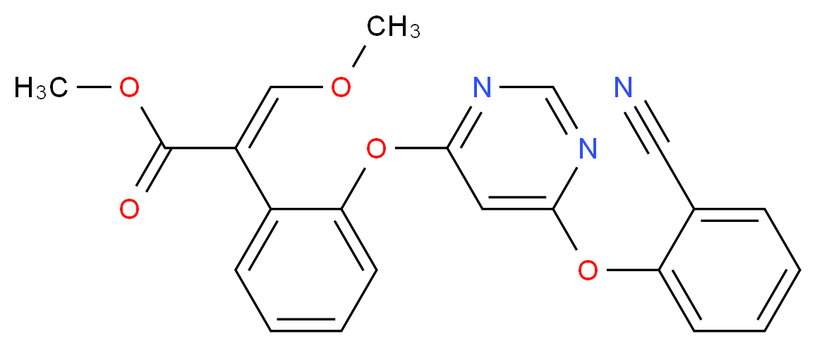 METHYL (2Z)-2-(2-{[6-(2-CYANOPHENOXY)PYRIMIDIN-4-YL]OXY}PHENYL)-3-METHOXYACRYLATE_分子结构_CAS_)