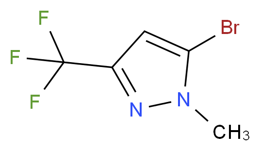 5-bromo-1-methyl-3-(trifluoromethyl)-1H-pyrazole_分子结构_CAS_524740-42-9