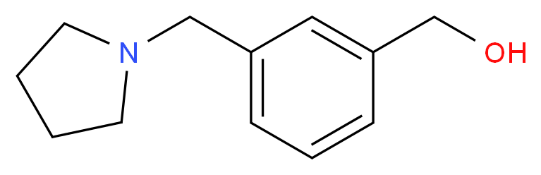 [3-(pyrrolidin-1-ylmethyl)phenyl]methanol_分子结构_CAS_91271-59-9)