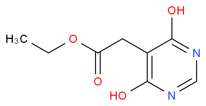 Ethyl 2-(4,6-dihydroxypyrimidin-5-yl)acetate_分子结构_CAS_1095822-20-0)