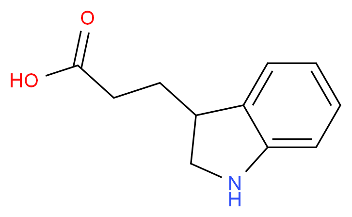 3-[2,3-Dihydro-1-(1H)-indole]propanoic acid_分子结构_CAS_)