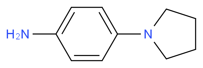 4-(Pyrrolidin-1-yl)aniline_分子结构_CAS_)