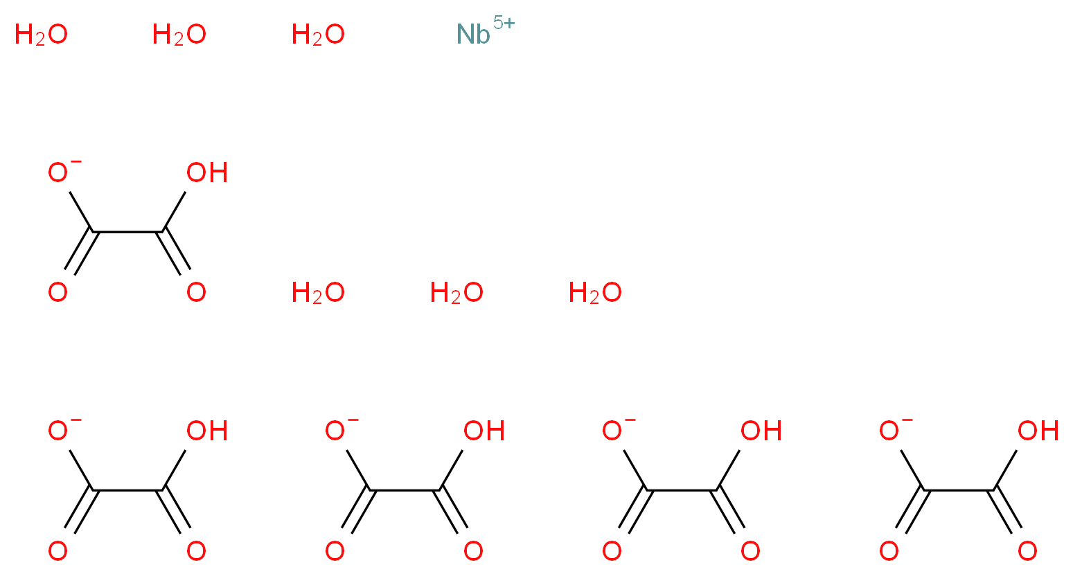 niobium(5+) ion hexahydrate pentahydrogen oxalate_分子结构_CAS_21348-59-4