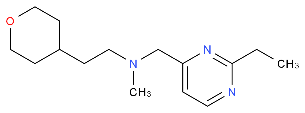 N-[(2-ethylpyrimidin-4-yl)methyl]-N-methyl-2-(tetrahydro-2H-pyran-4-yl)ethanamine_分子结构_CAS_)