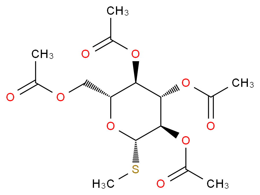 Methyl 2,3,4,6-tetra-O-acetyl-β-D-thioglucopyranoside_分子结构_CAS_13350-45-3)