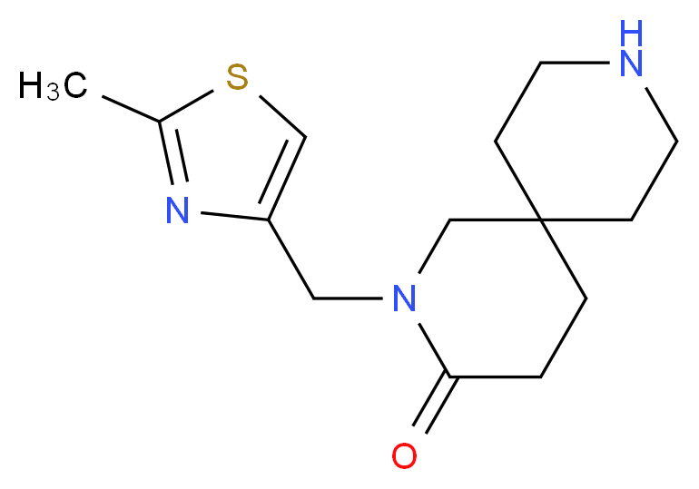 2-[(2-methyl-1,3-thiazol-4-yl)methyl]-2,9-diazaspiro[5.5]undecan-3-one_分子结构_CAS_)