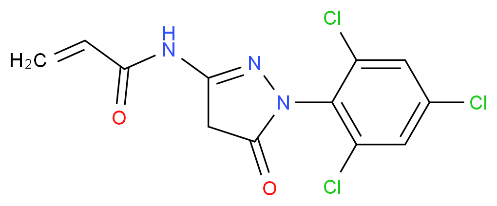 n-(4,5-dihydro-5-oxo-1-(2,4,6-trichlorophenyl)-1h-pyrazol-3-yl)-2-propenamide_分子结构_CAS_15957-48-9)