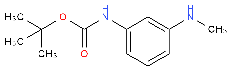 tert-butyl N-[3-(methylamino)phenyl]carbamate_分子结构_CAS_1134328-09-8