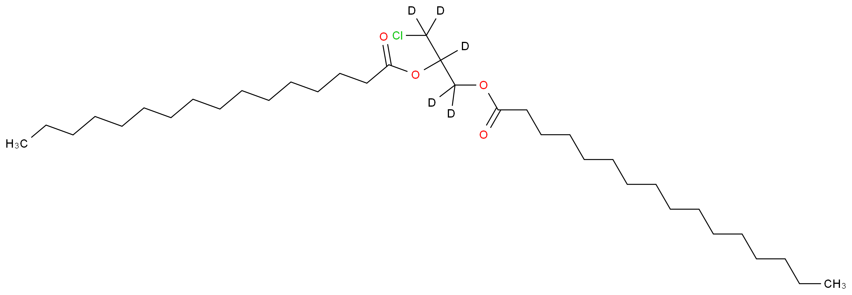 rac 1,2-Bis-palmitoyl-3-chloropropanediol-d5_分子结构_CAS_1185057-55-9)